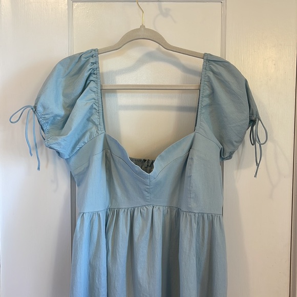 Abercrombie & Fitch NWT Blue Puff Sleeve Dress | XL - Picture 8 of 15